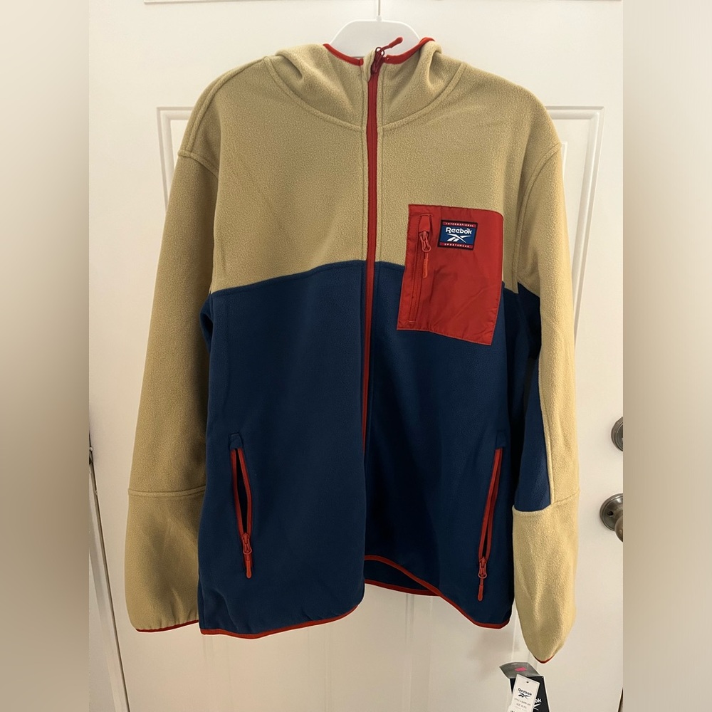 Reebok ColorBlock Fleece Jacket XL NWT